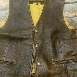 men’s leather vest